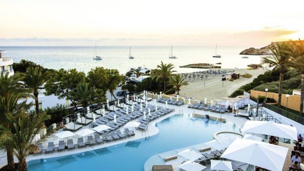 The hotels pool overlooking the beach