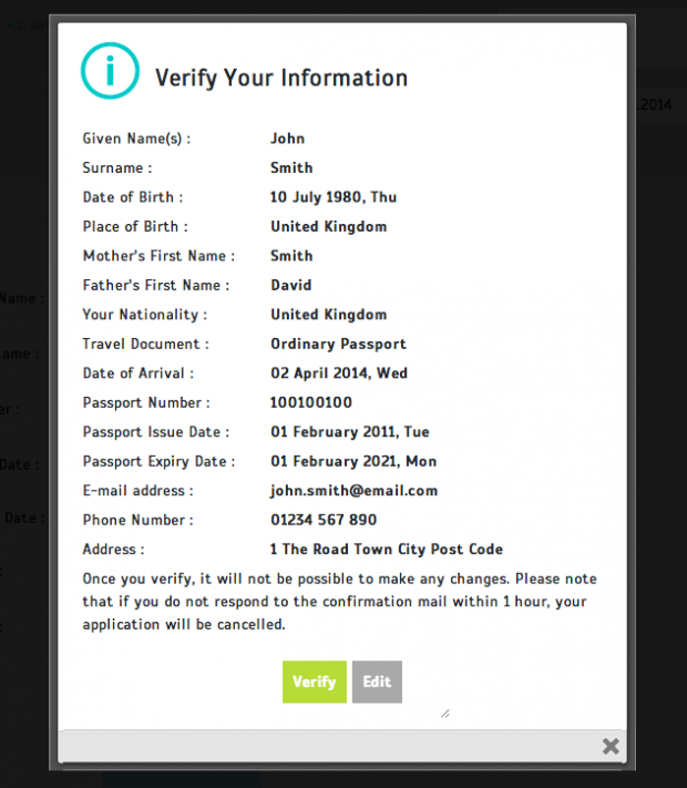 Verify Turkey Visa